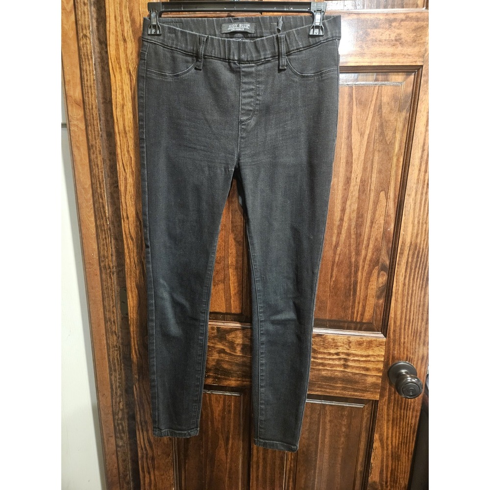 Judy Blue Skinny Fit Black Jeans Elastic Waist Women Size 5 x 27